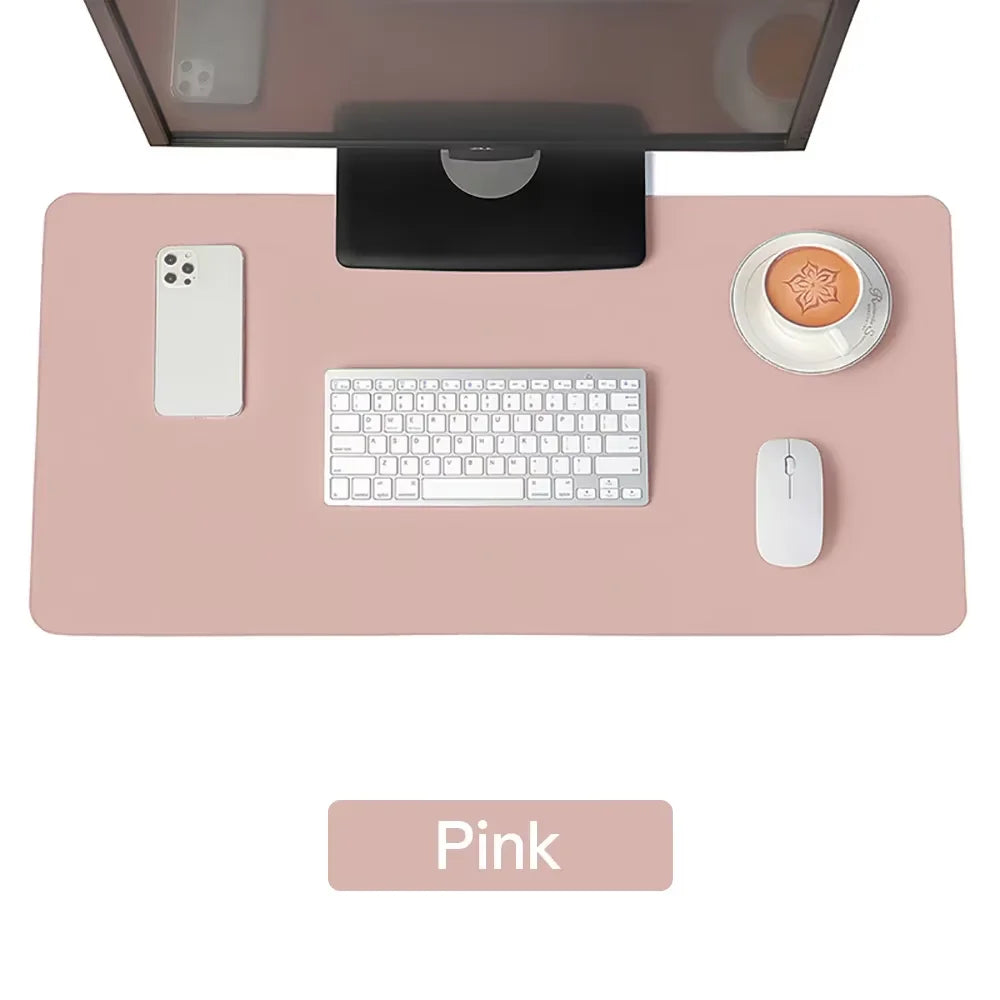 Hansong PU Leather Desk Mat — Waterproof Office & Gaming Mouse Pad