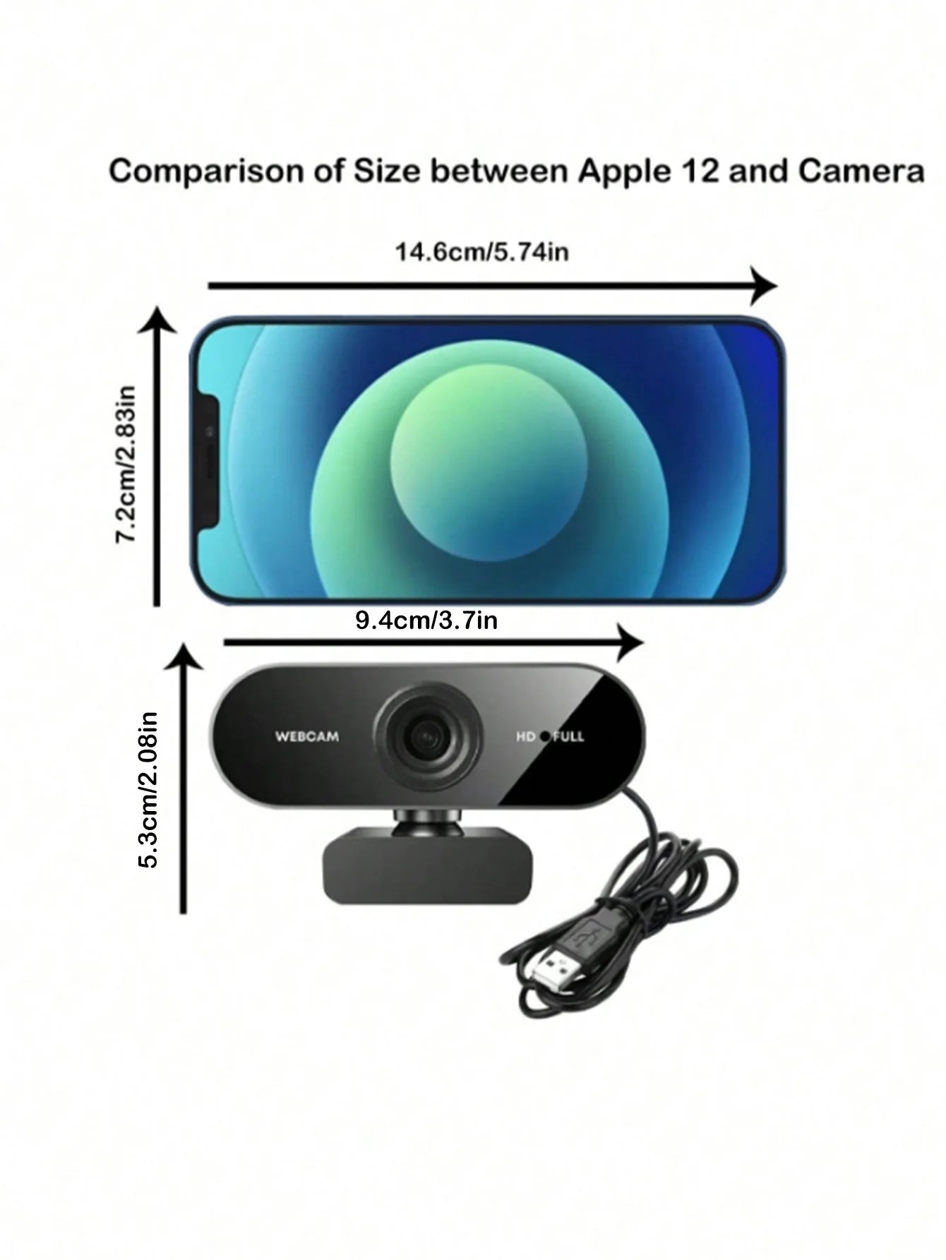 AKKHOO 1080P HD USB Webcam — High Definition Video with Built-In Microphone