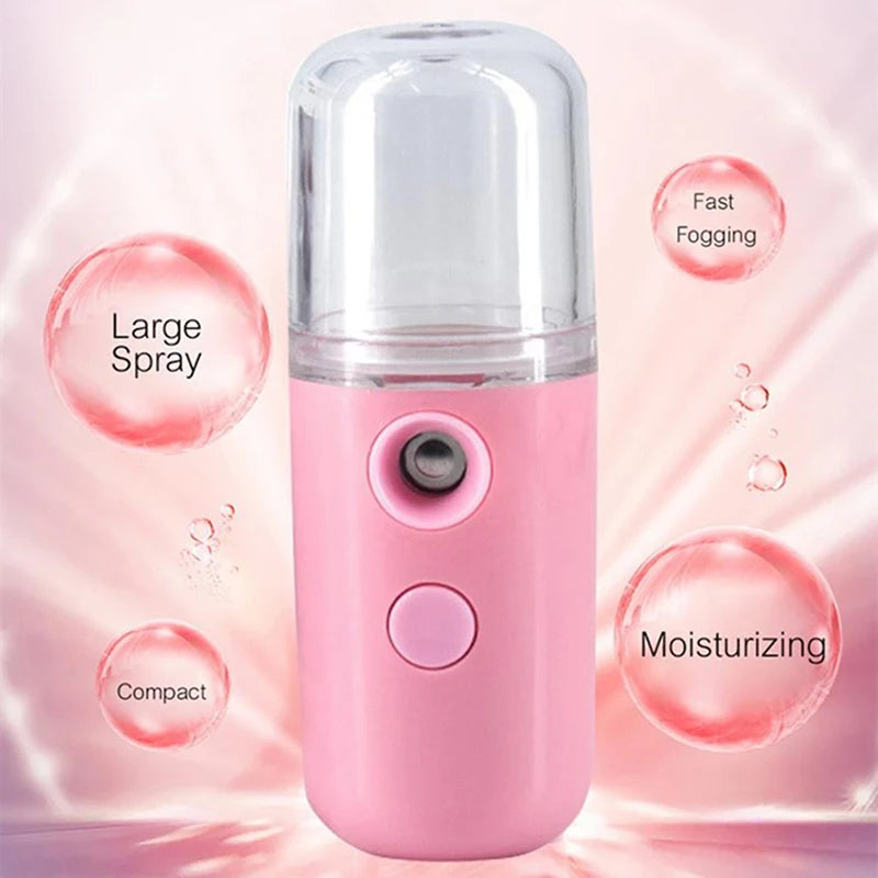 Portable Nano Facial Mister — USB Rechargeable Skin Hydrating Sprayer