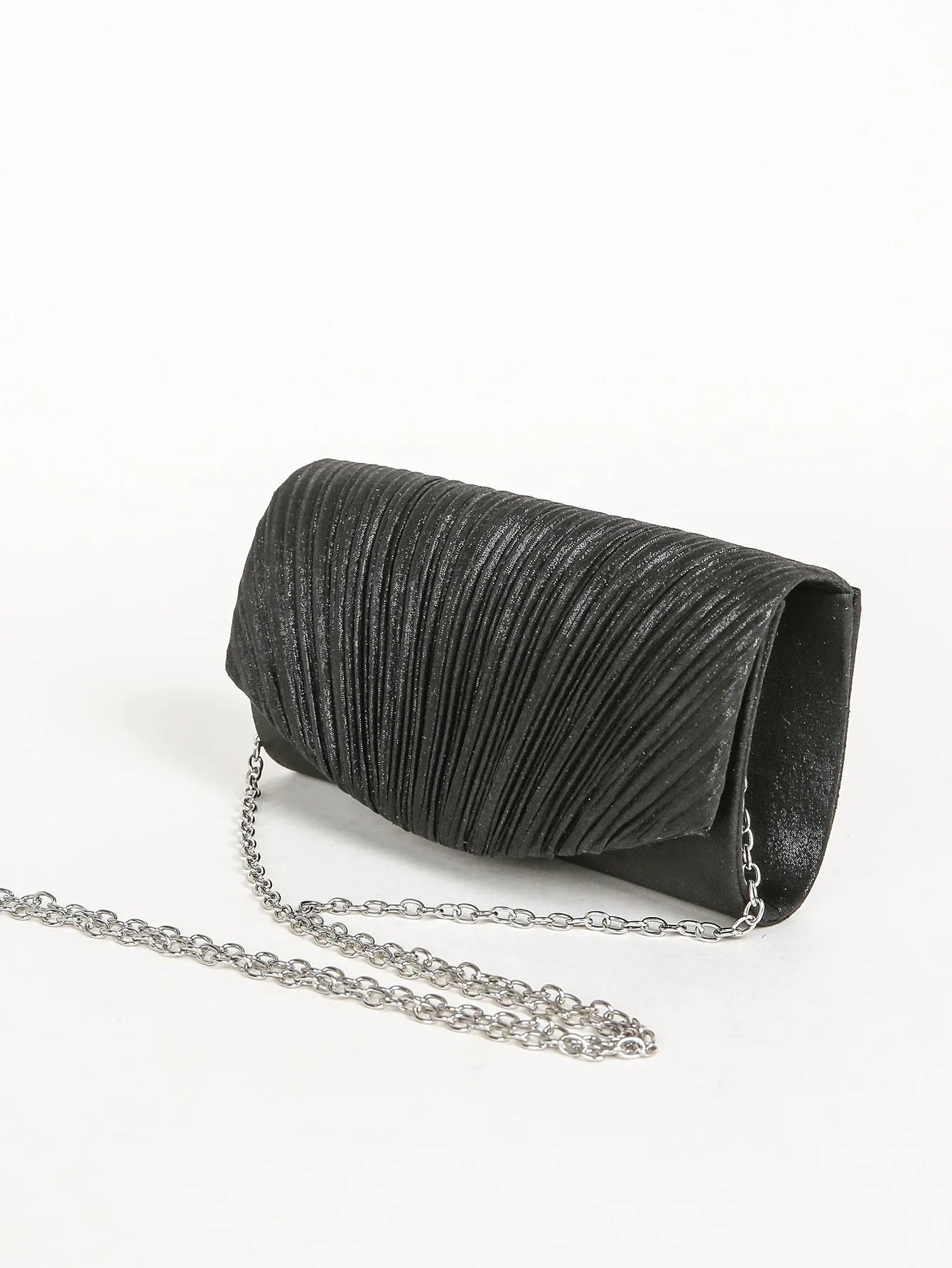 Glitter Evening Clutch Purse — Elegant Envelope Handbag with Detachable Chain