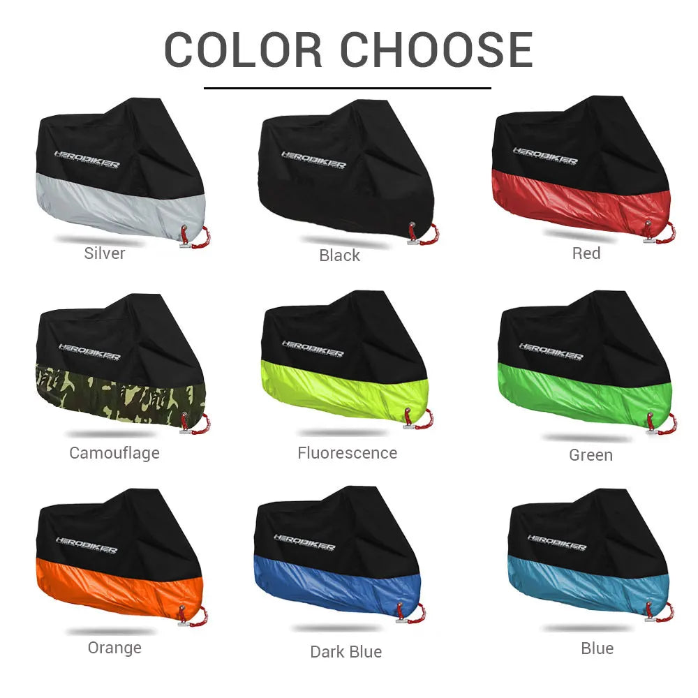 Waterproof Motorcycle Cover — All-Weather Dustproof & UV Protective Coat