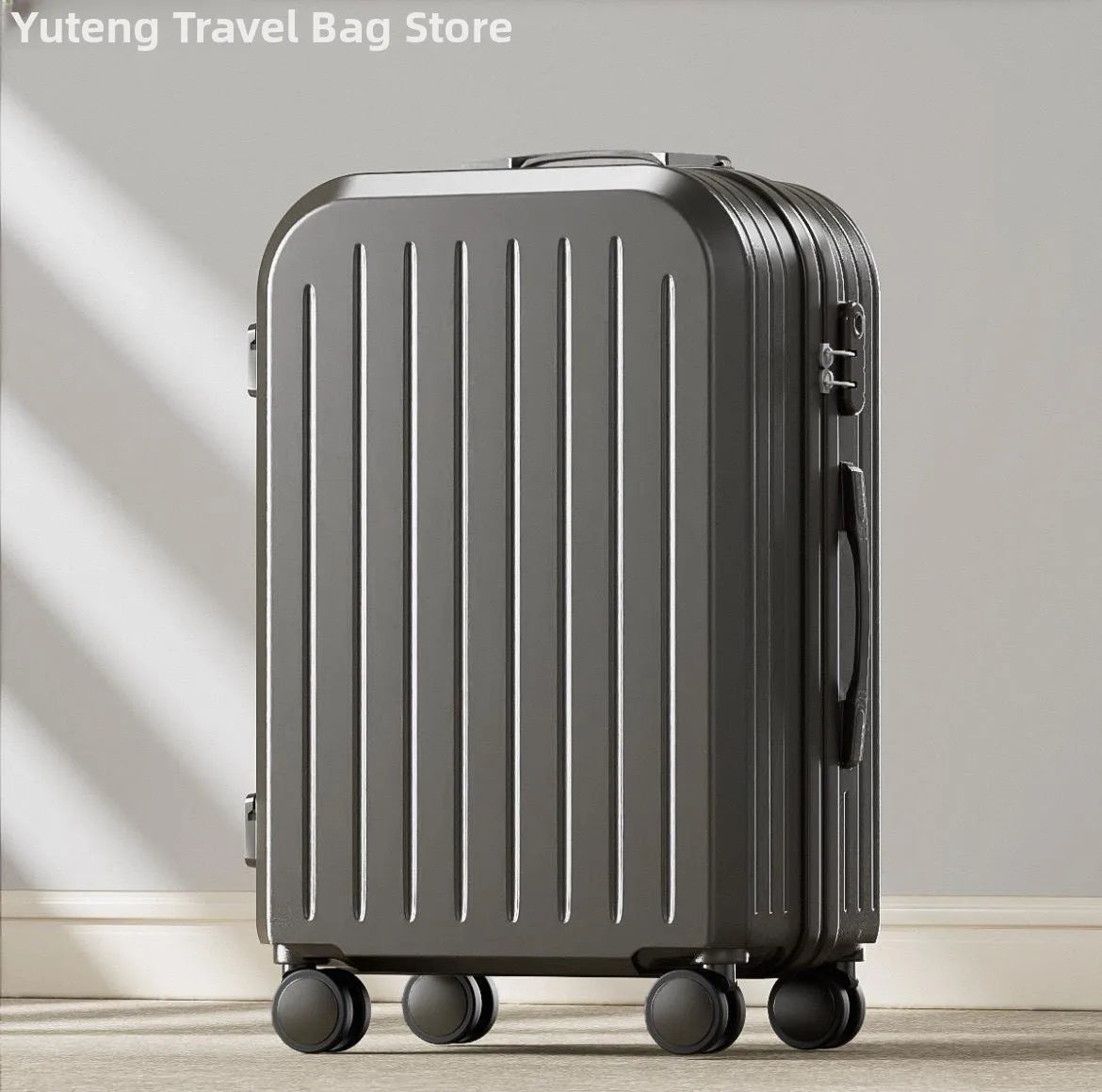 Durable ABS+PC Travel Suitcase — Silent Wheels & Password Lock