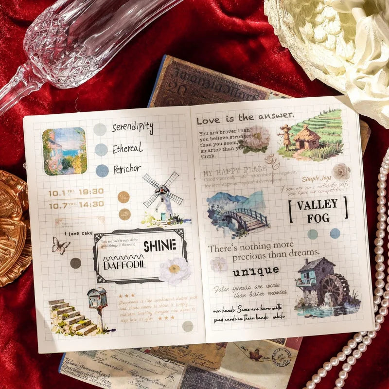 Vintage Scrapbook Kit — 66-Piece DIY Journaling & Stationery Set