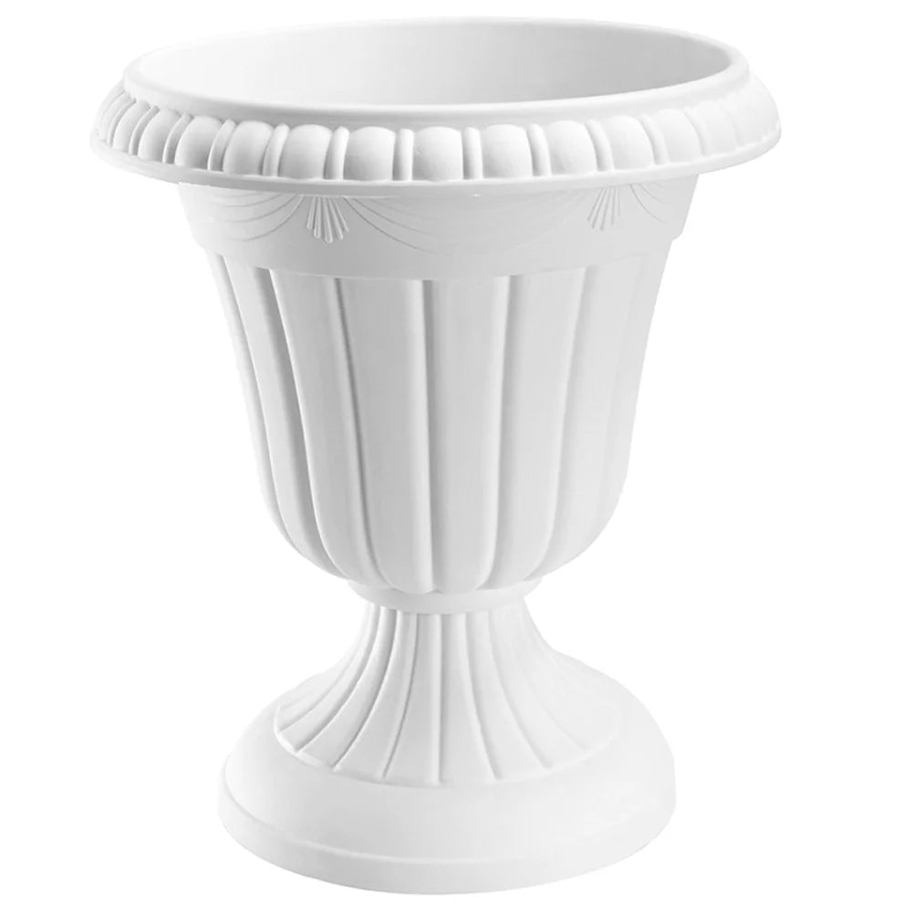 BESTOMZ Roman Column Flower Pot — Classic White Pedestal Planter
