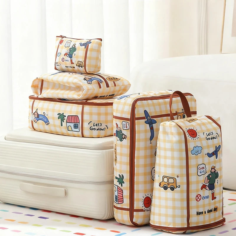 Portable Travel Storage Bag Set — Waterproof Clothing Organizer