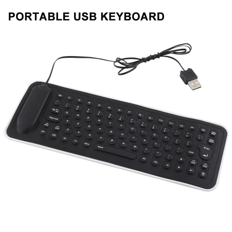 Fanmuran Portable Silicone Keyboard — Waterproof & Flexible USB Mini Keyboard