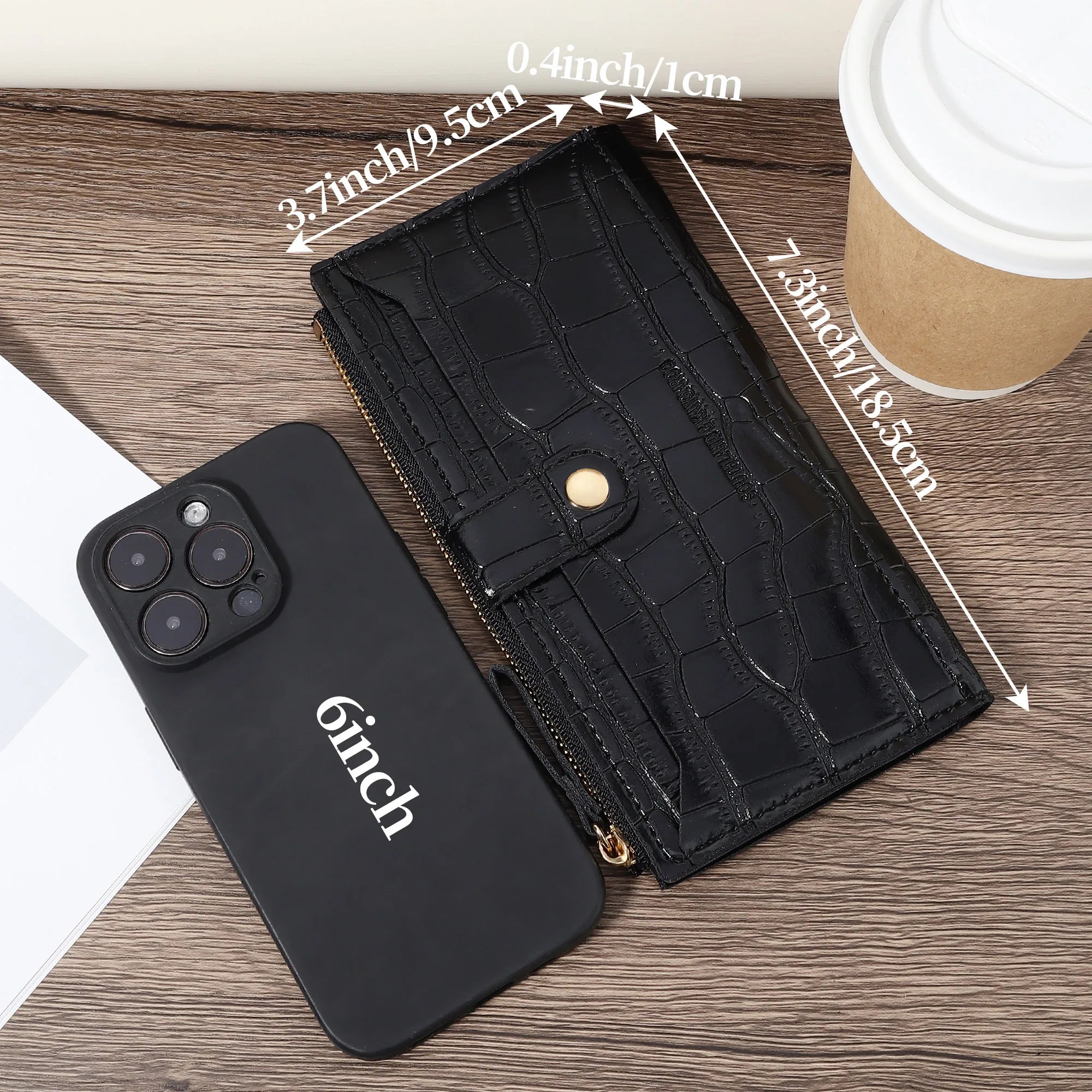 Women's Long Wallet Clutch — Multi-Slot Organizer with Phone Compartment