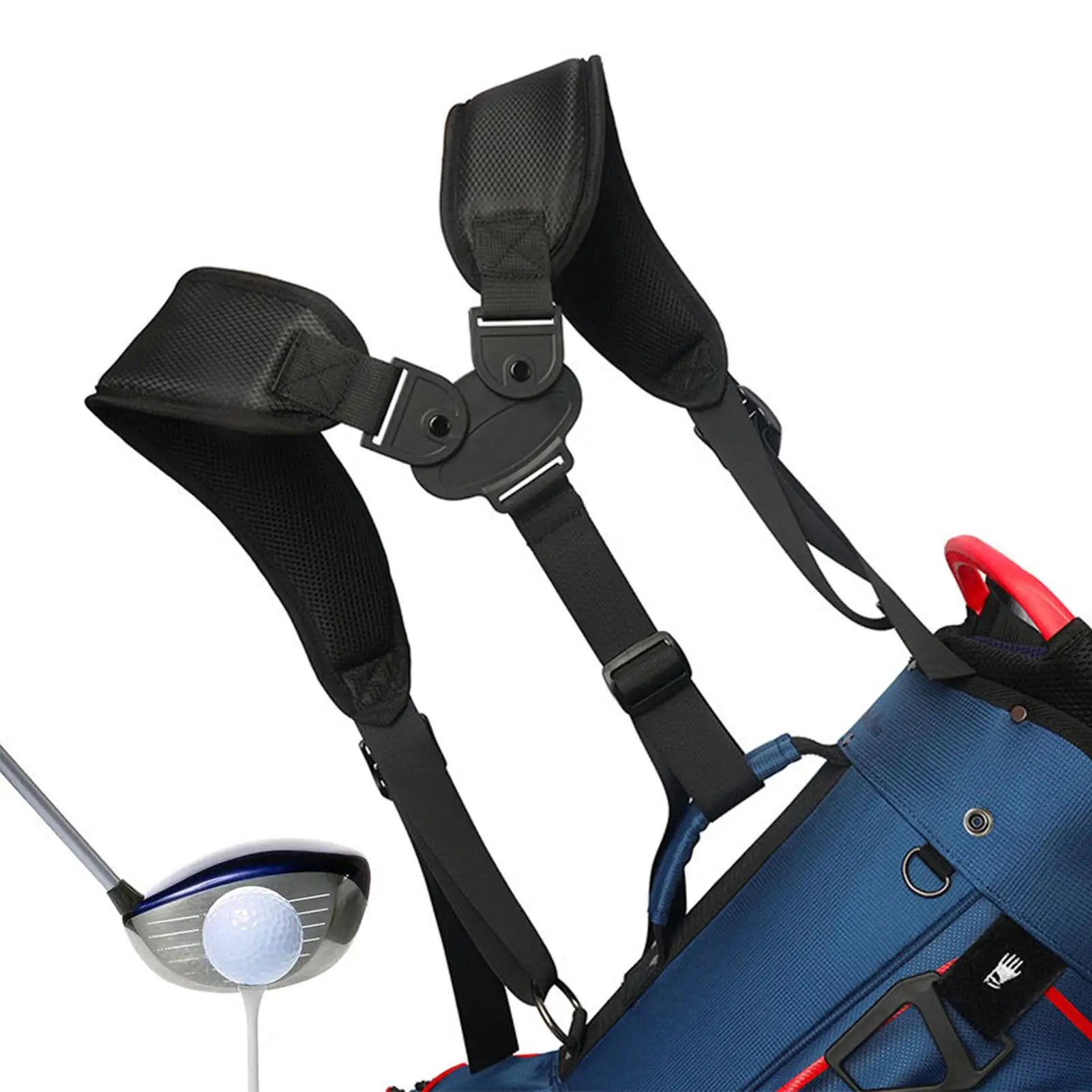 Adjustable Double Shoulder Golf Bag Strap — Padded Nylon Replacement