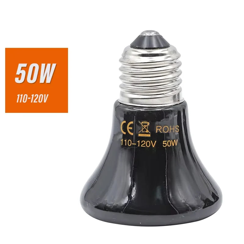JIECARE Ceramic Infrared Heat Lamp — E27 Pet Brooder & Reptile Emitter