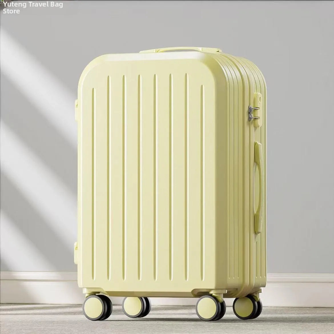 Durable ABS+PC Travel Suitcase — Silent Wheels & Password Lock