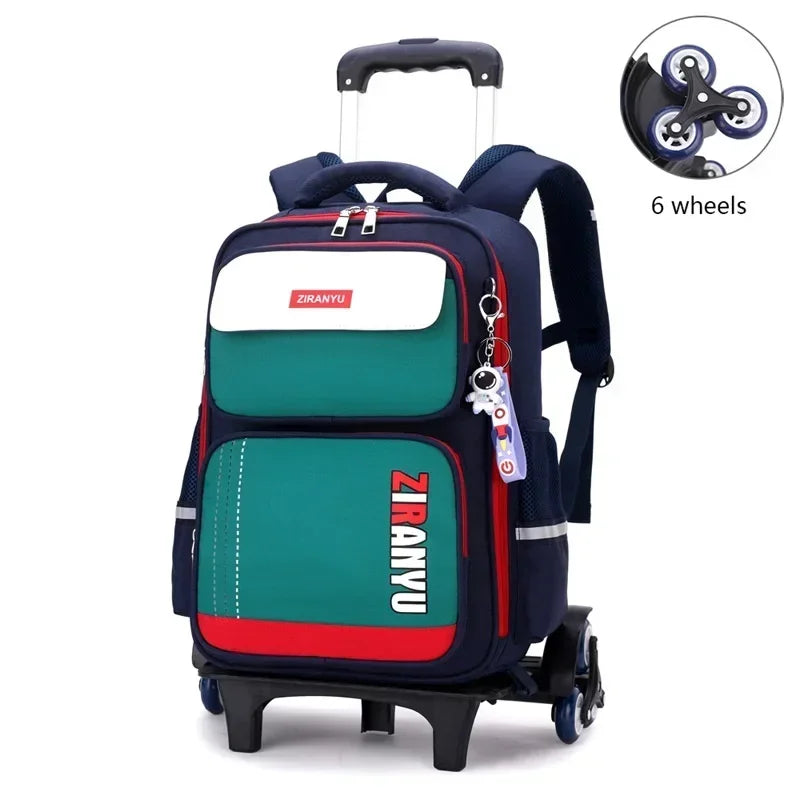 Student Rolling Backpack — Multi-Functional Trolley Bag for Primary School