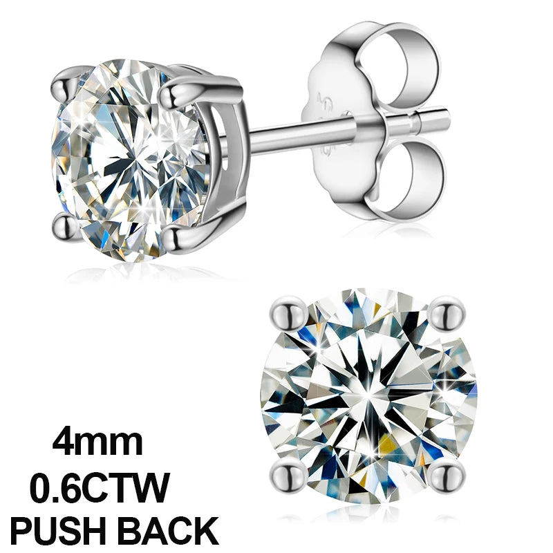 ICEOUTBOX Moissanite Cross Stud Earrings — S925 Sterling Silver Jewelry