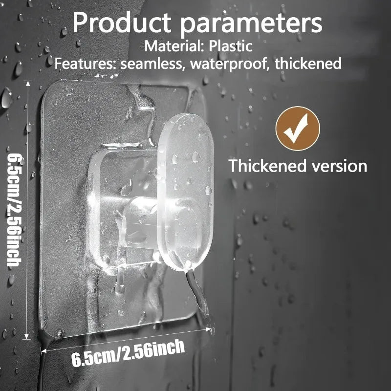 Strong Adhesive Wall Hooks — Waterproof and Traceless Universal Hooks