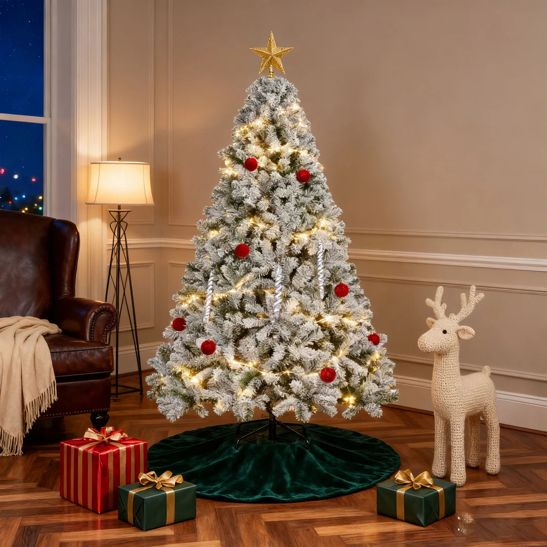 5ft Artificial PVC Fir Christmas Tree — Lush 355-Tip Design with Foldable Stand