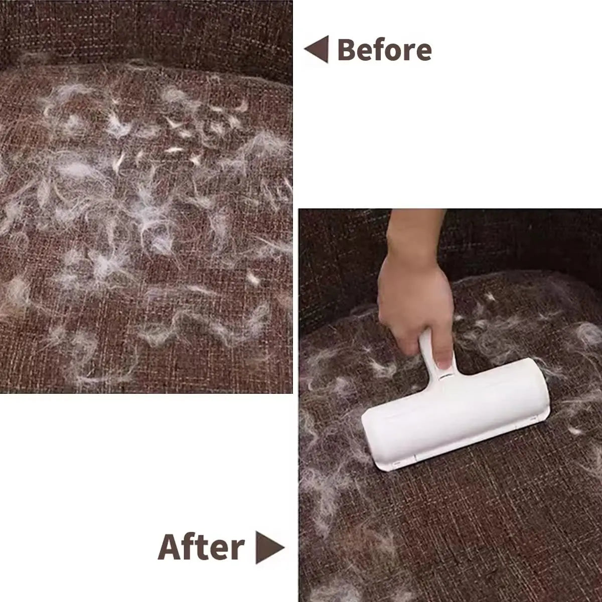 Pet Hair Remover Roller — Reusable Fur Cleaning Tool with Self-Cleaning Base