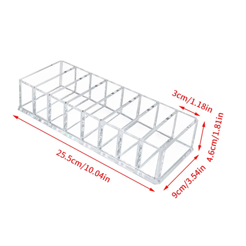 JETTING Nail Polish Organizer — 8 Compartment Acrylic Display Case