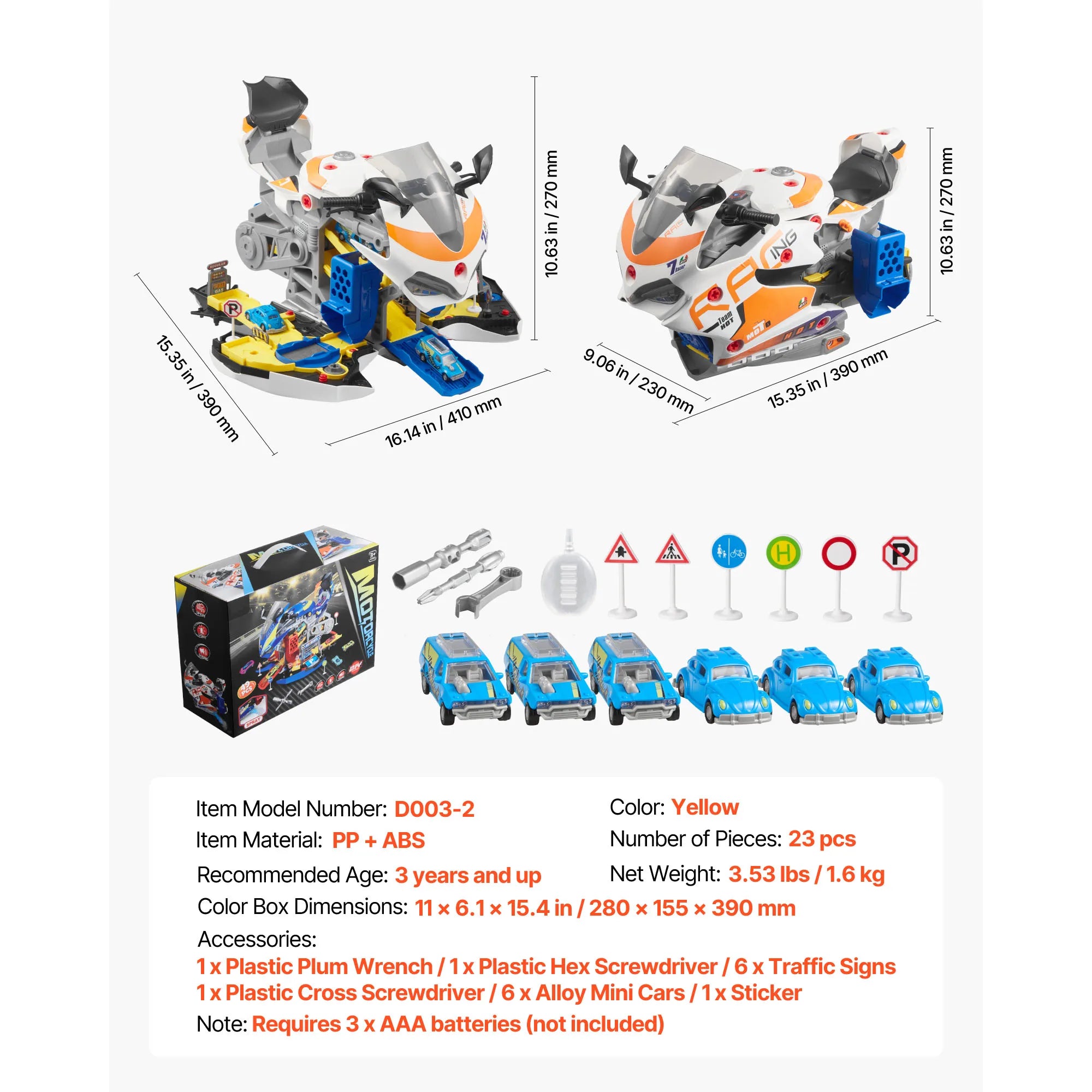 SucceBuy Motorcycle Engine Mechanic Set — 25-Piece STEM Repair Toy