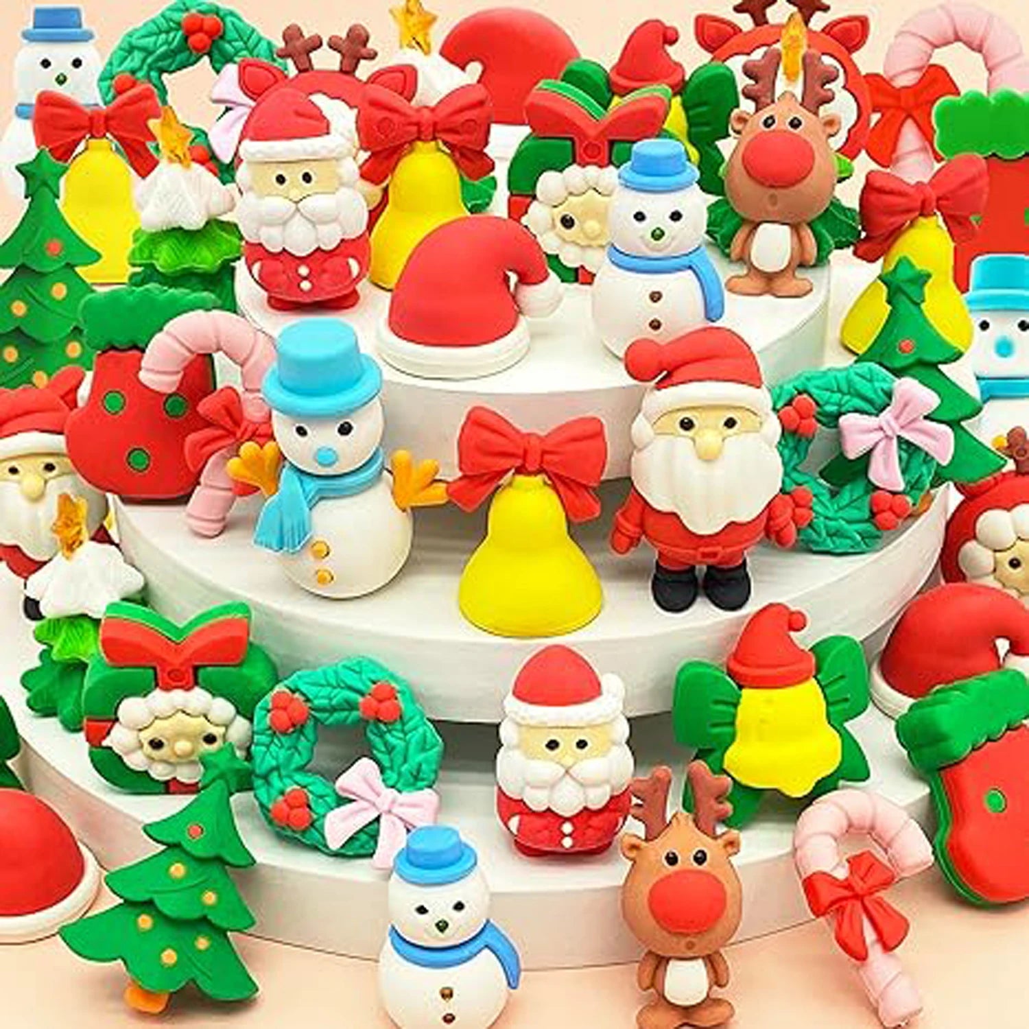 30 Piece Cute Animal Eraser Set — Colorful Mini Stationery for Students
