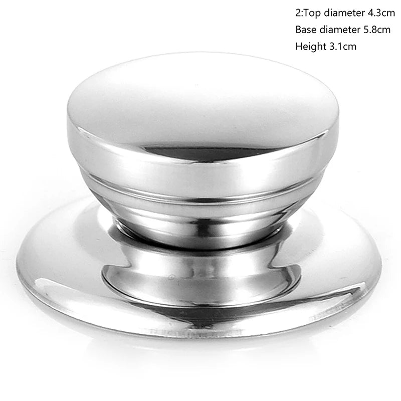 Stainless Steel Pot Lid Knob — Universal Replacement Handle for Cookware