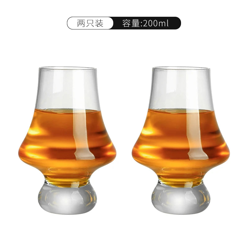 PDQ Crystal Whiskey Glass — Handmade Tulip Design Tasting Cup