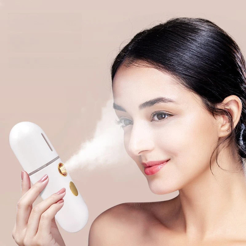 FUYAOZHISHANG Mini Portable Nano Facial Steamer — Hydrating Cold Spray Device