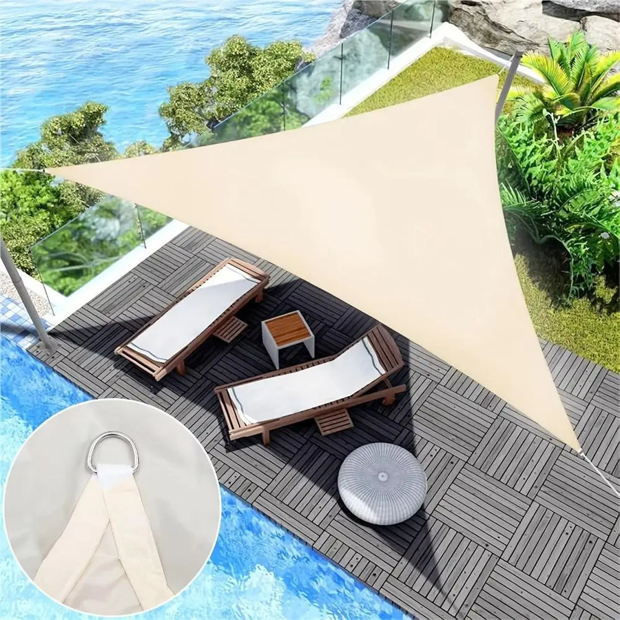 Triangle Shade Sail — UV Blocking Outdoor Canopy with Ropes