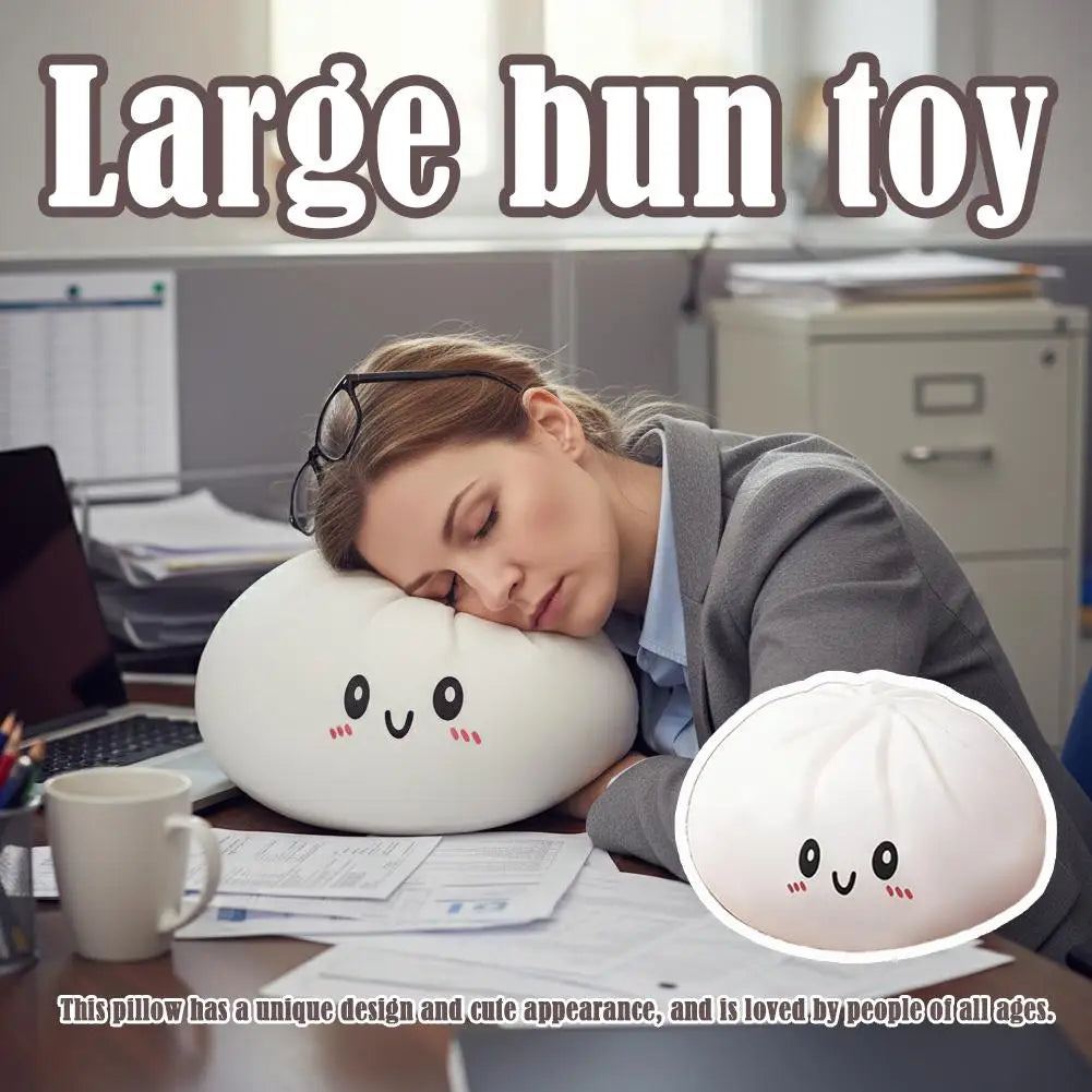 Cute Dumpling Plush Pillow — Soft Squishy Hugging Toy for Home Decor