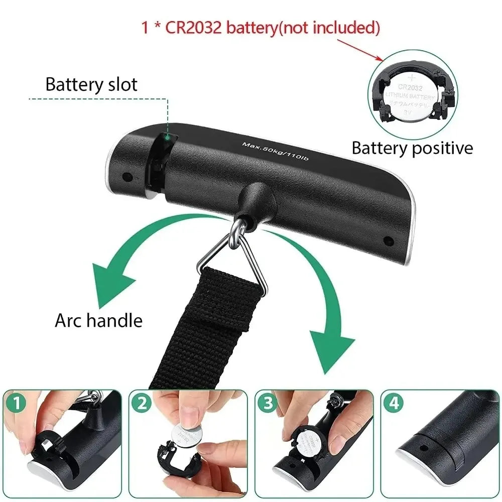Portable Digital Luggage Scale — Compact Handheld Weight Tool for Travel