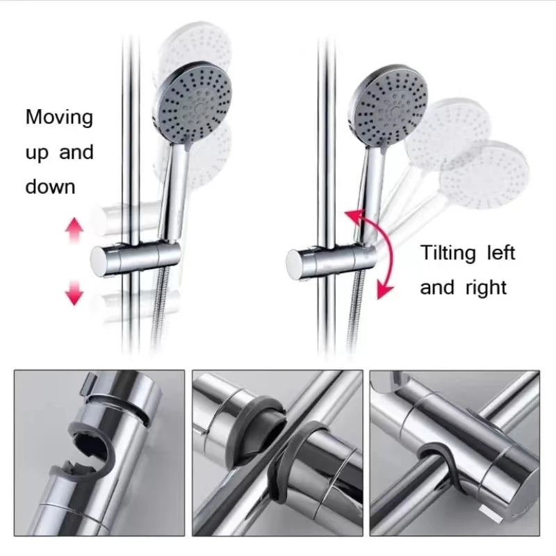 BAIHUAN Universal Shower Head Holder — Adjustable Slide Bar Bracket