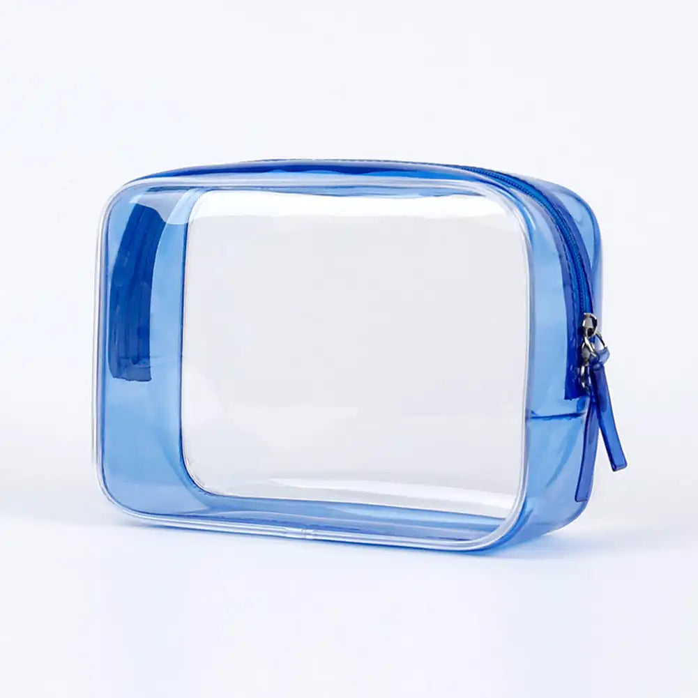 Transparent PVC Cosmetic Bag — Waterproof Travel Makeup Pouch