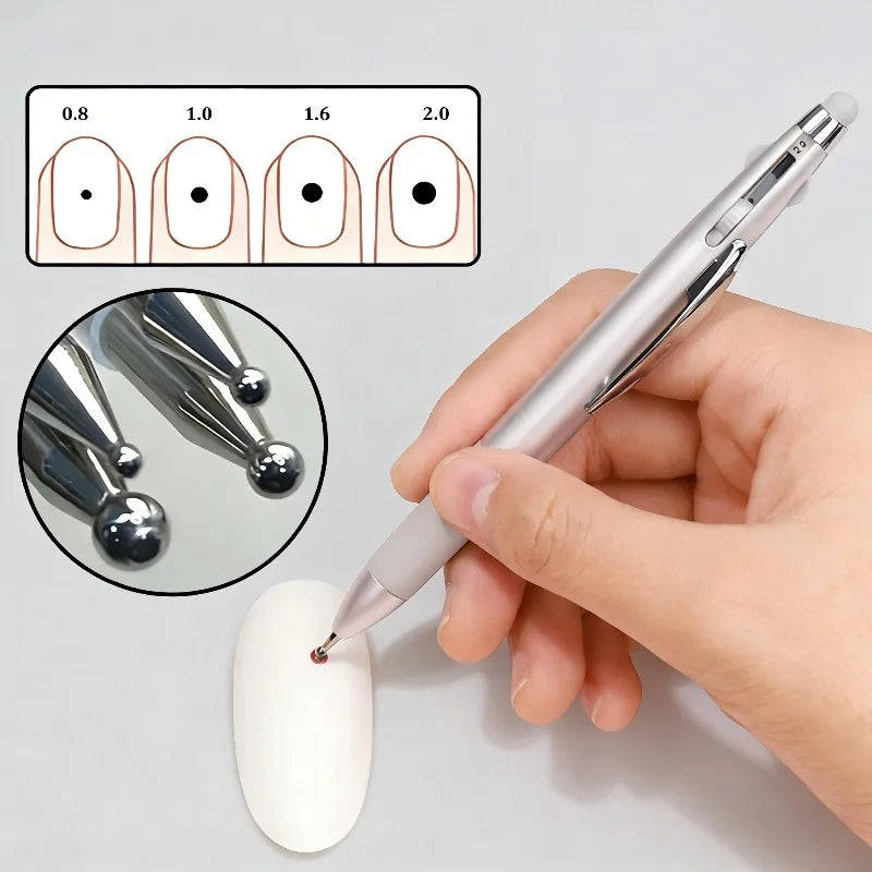 Nail Art Dotting Pen — Ballpoint Design Manicure Tool for Precision Dotting