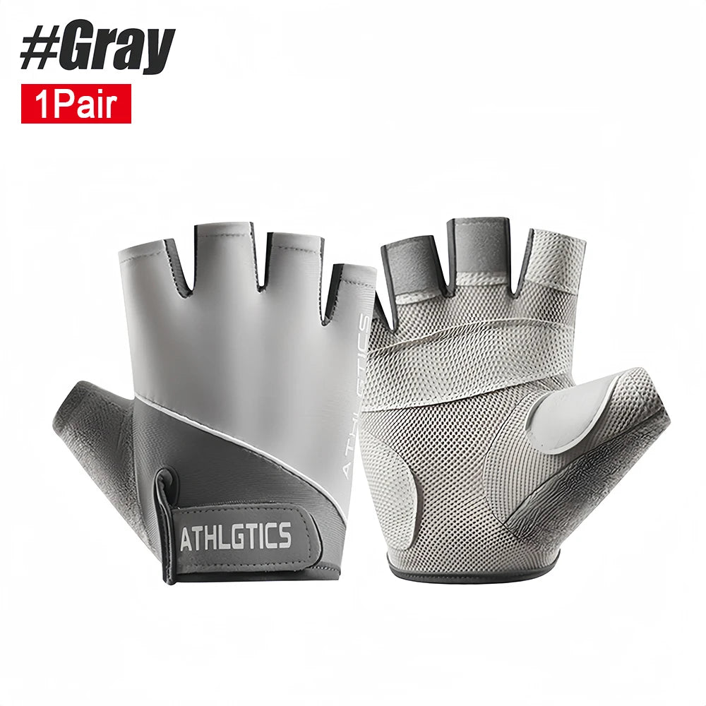 Breathable Fingerless Workout Gloves — Anti-Slip Grip for Gym & Cycling