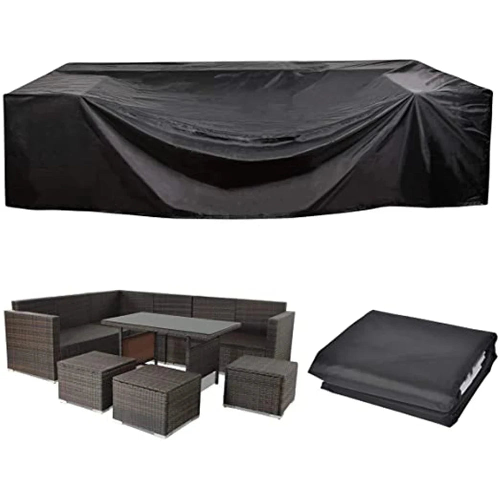 Square Outdoor Furniture Cover — Waterproof UV Protection, Heavy Duty