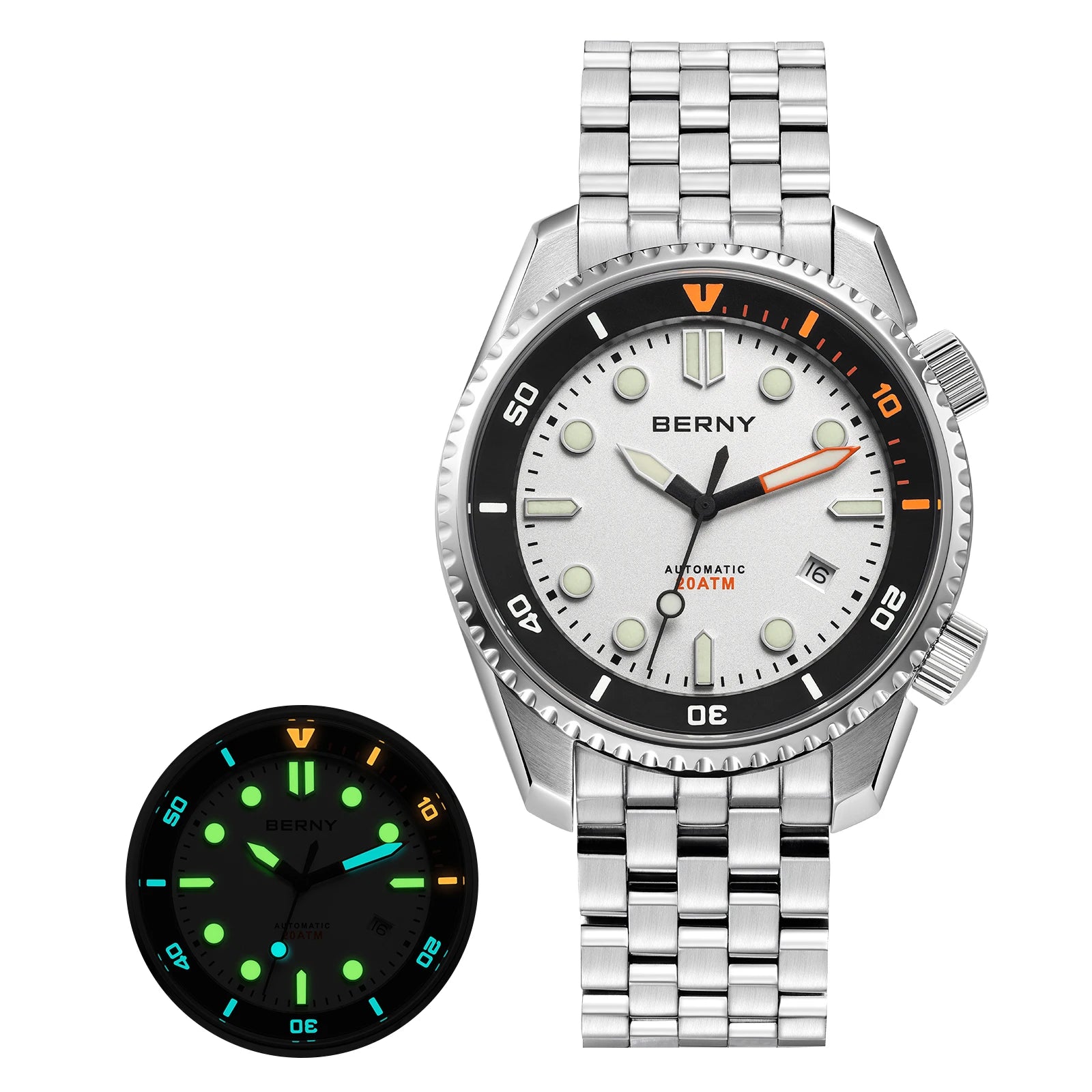 BERNY Automatic Diver Watch — Luxury Sapphire Crystal & 316L Steel