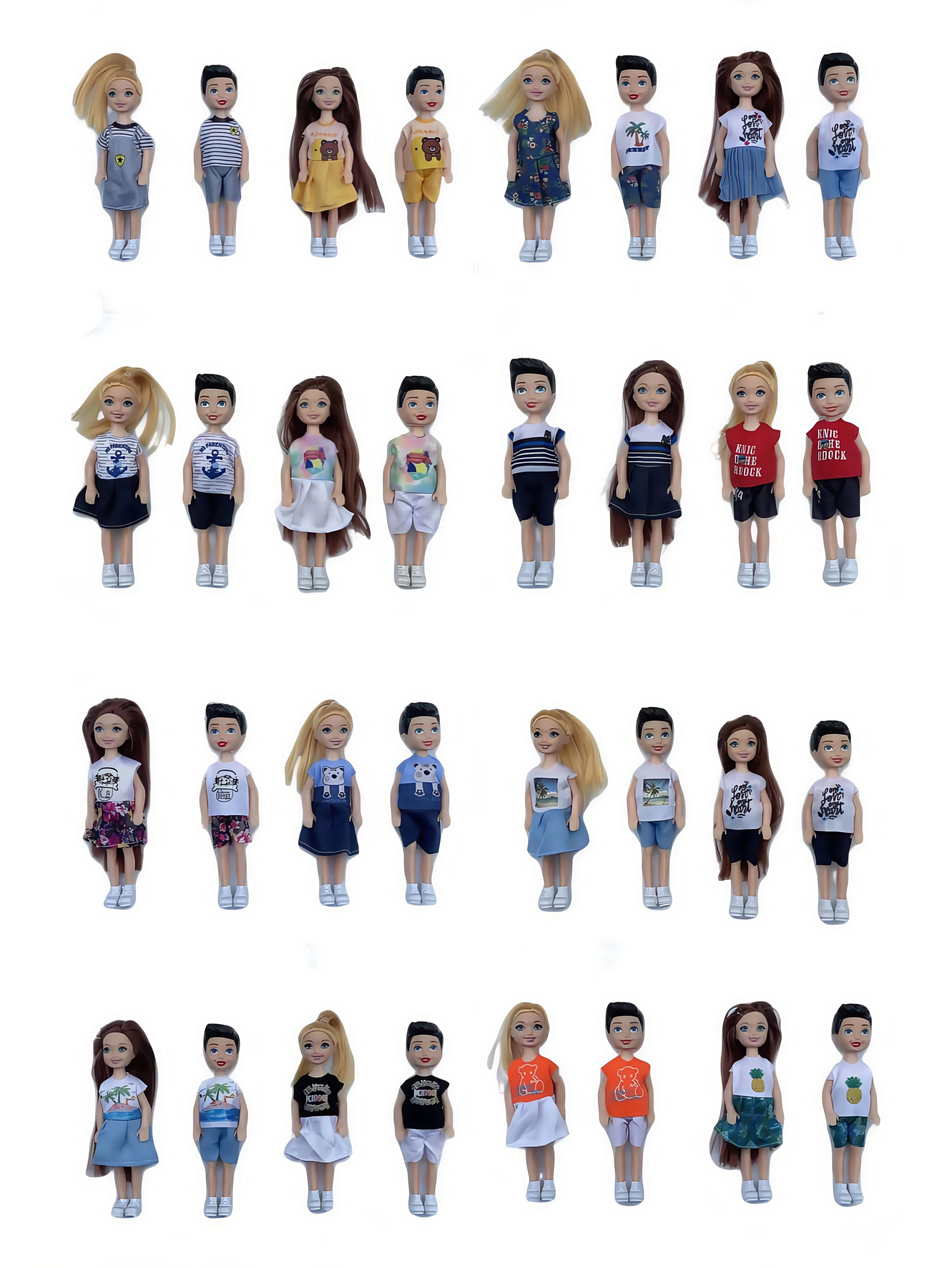 Mini Christmas Doll Figure — Festive Holiday Collectible with Clothes