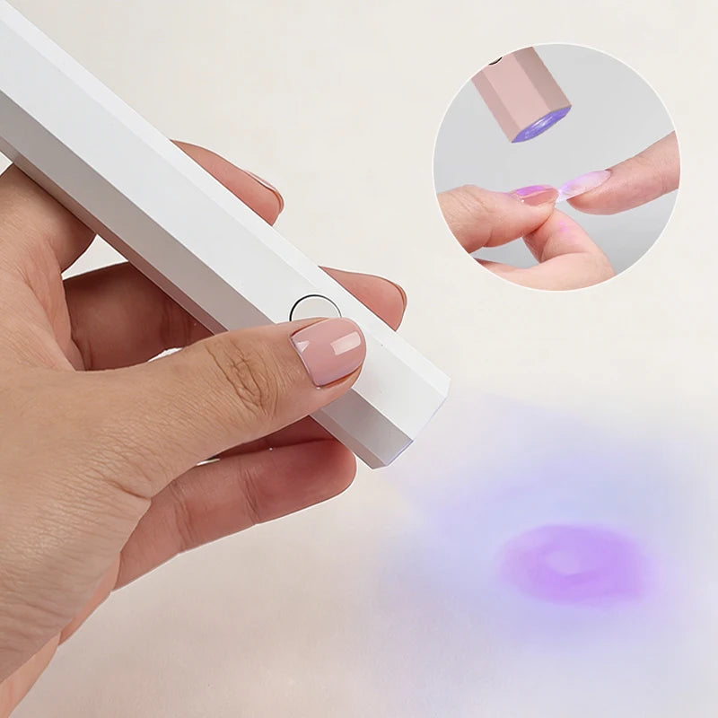 Handheld UV/LED Nail Lamp — Rechargeable Gel Polish Dryer with Stand