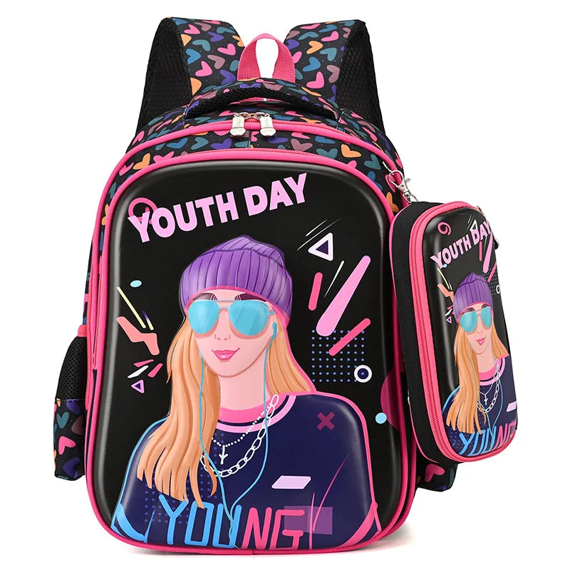 SOATIM Kids School Backpack — Waterproof Orthopedic Book Bag for Boys and Girls
