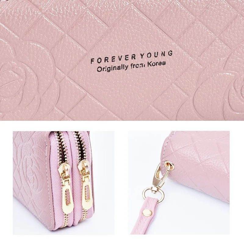 GOT-TOG Women's Long Wallet — Large Capacity Clutch with Wrist Strap