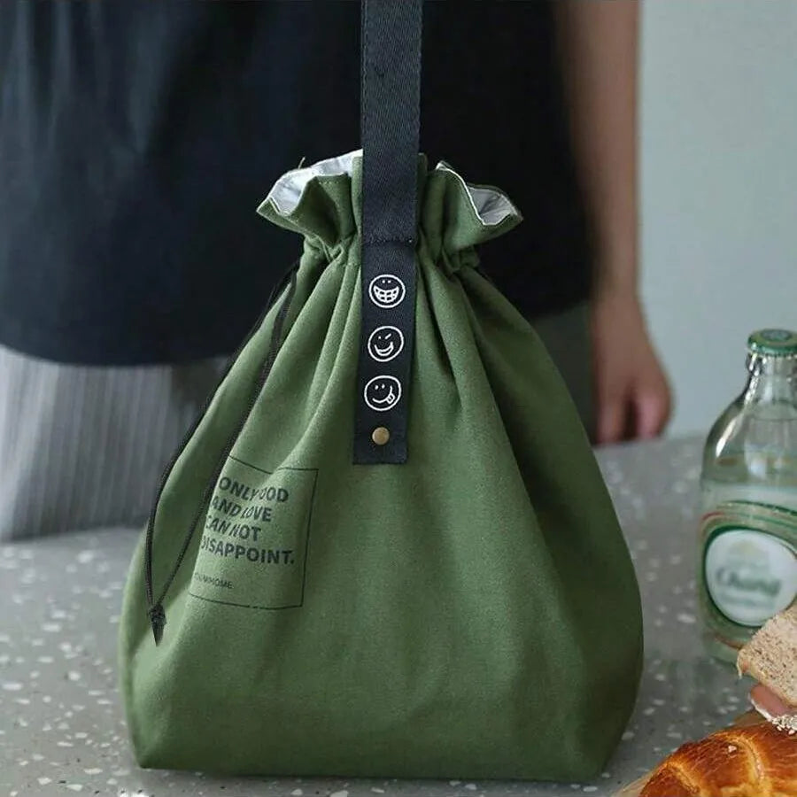 Insulated Double Layer Lunch Bag — Portable Thermal Food Storage