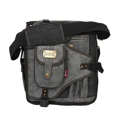 IGETBAG Canvas Messenger Bag — Casual Business Shoulder Satchel