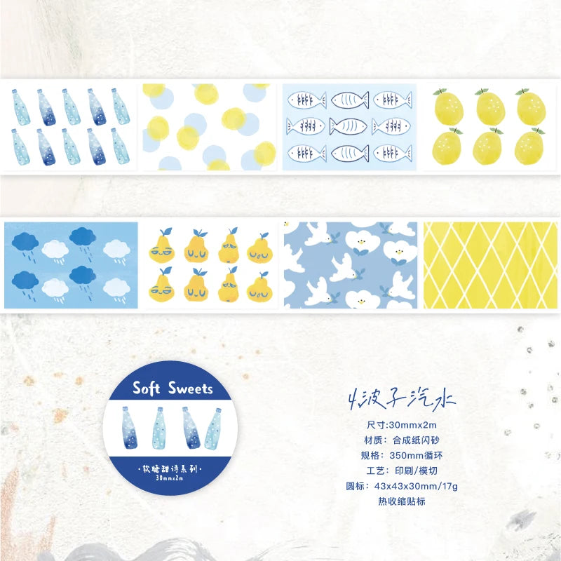 Aesthetic Washi Tape Set — Decorative Masking Tape for Scrapbooking