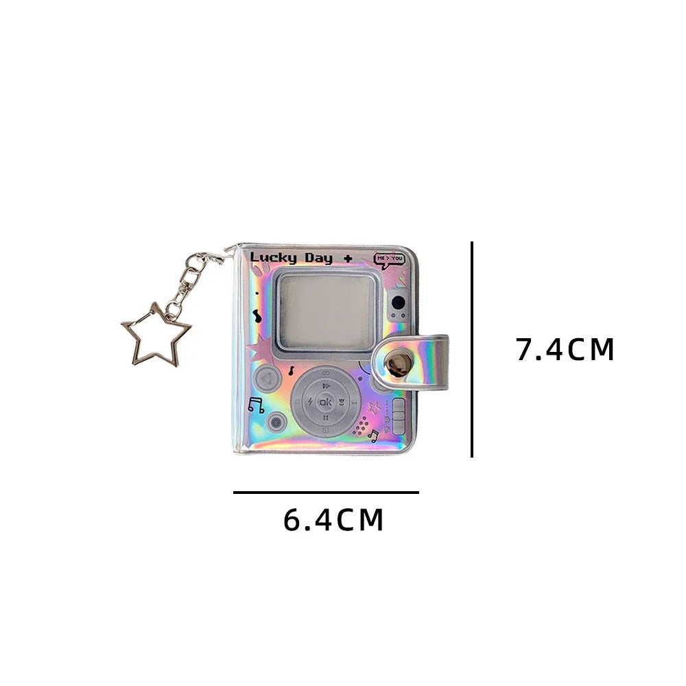 Mini Photocard Album — Cute Star Design Photo Storage Keychain