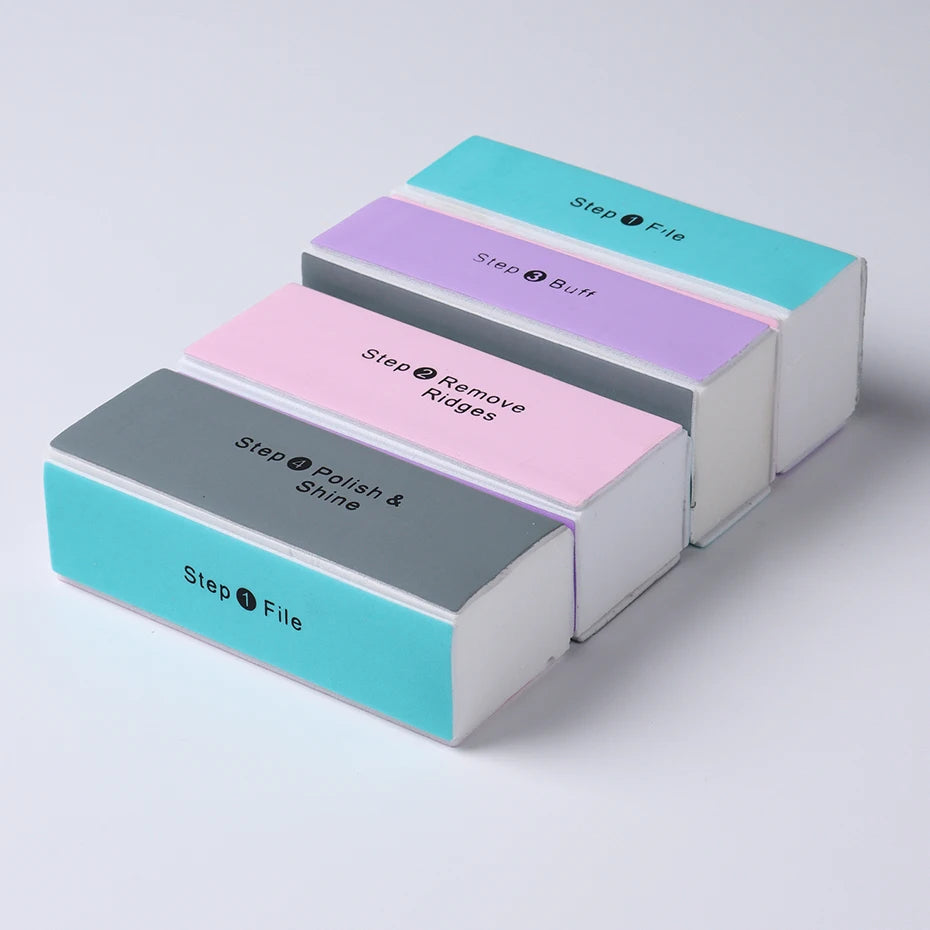 Full Beauty 4-Way Nail Buffer Block — Multi-Purpose Manicure Polishing Set