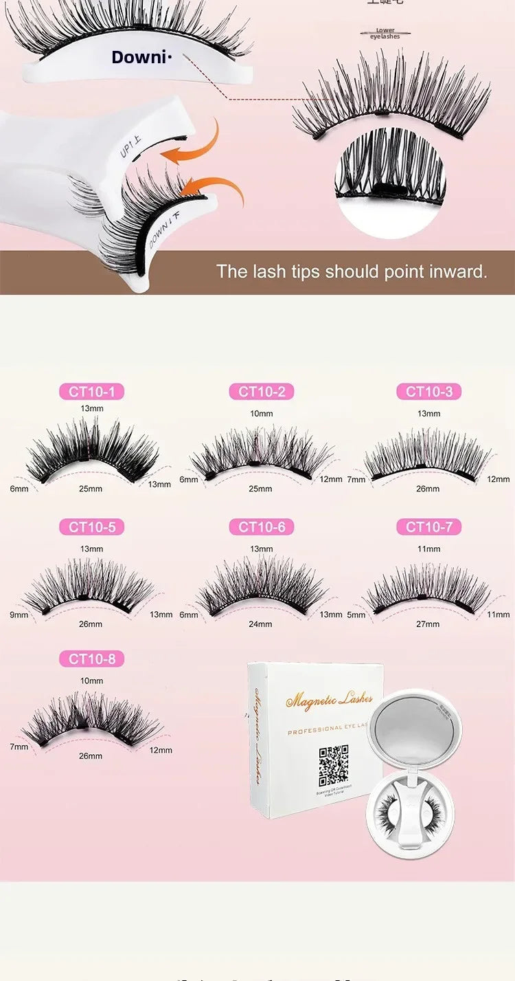FUNMIX Magnetic Eyelashes Set — Reusable False Lashes with Tweezers