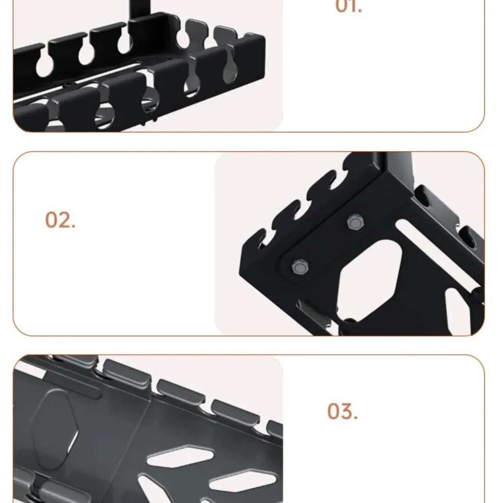Under Desk Cable Management Tray — Wire Organizer for Office and Home