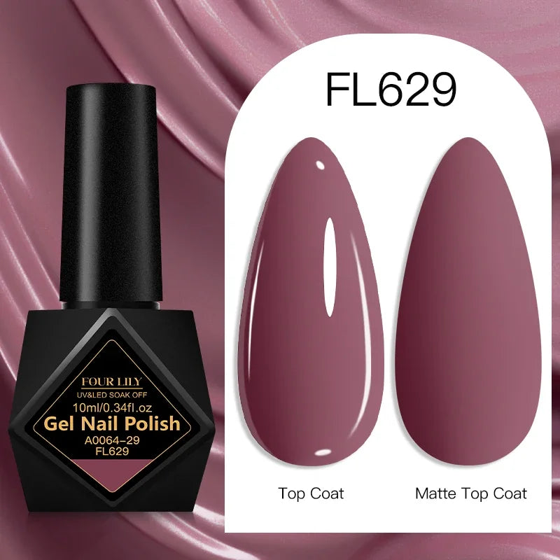 Four Lily Gel Nail Polish — Long Lasting Semi-Permanent Manicure Set