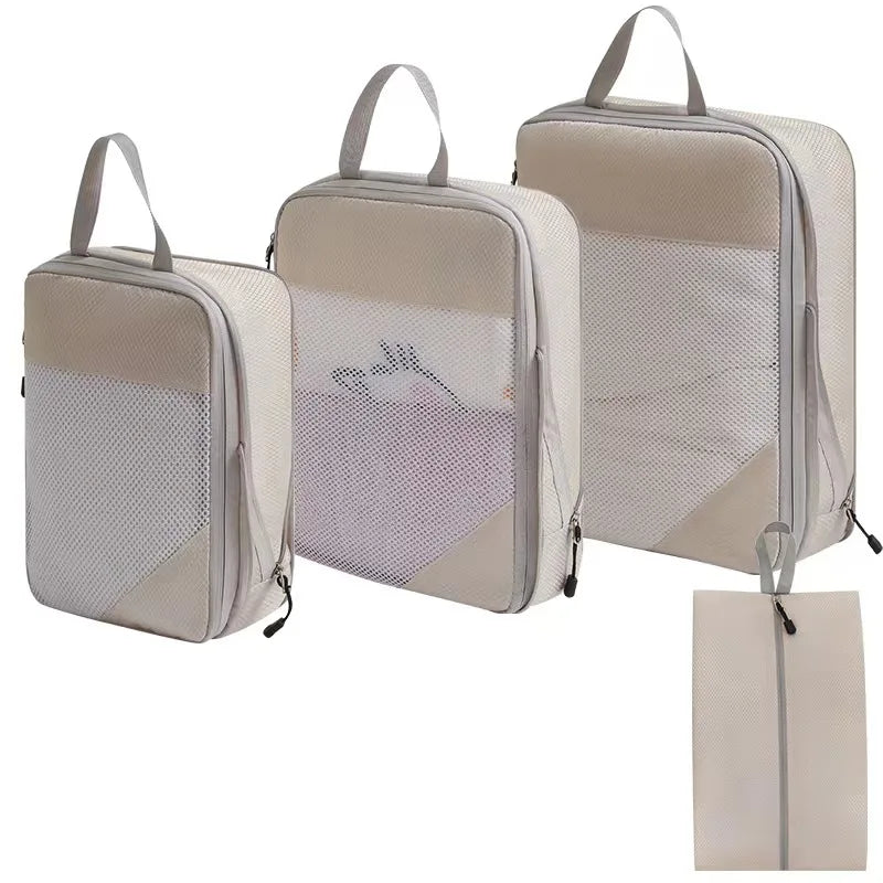 Compression Packing Cubes — Expandable Suitcase Organizers for Travel