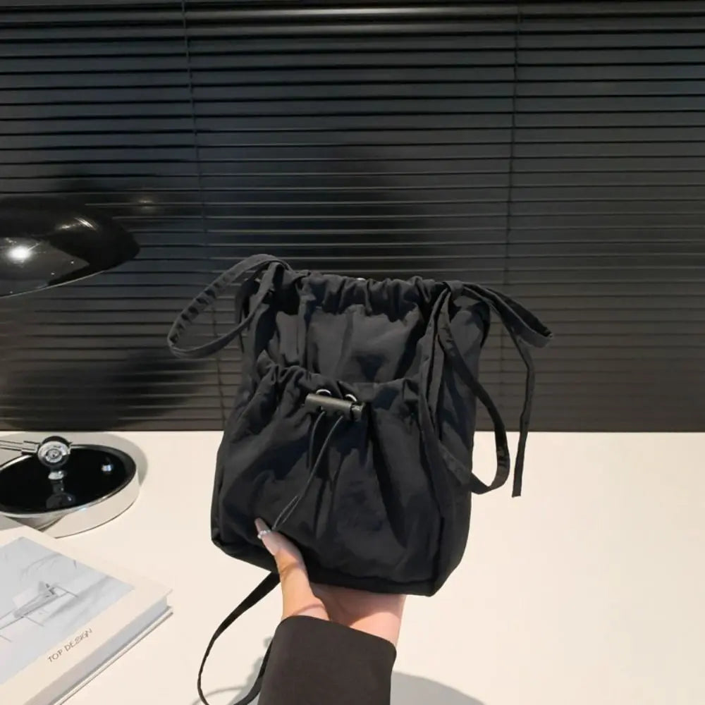 Drawstring Crossbody Bag — Lightweight Casual Shoulder Purse