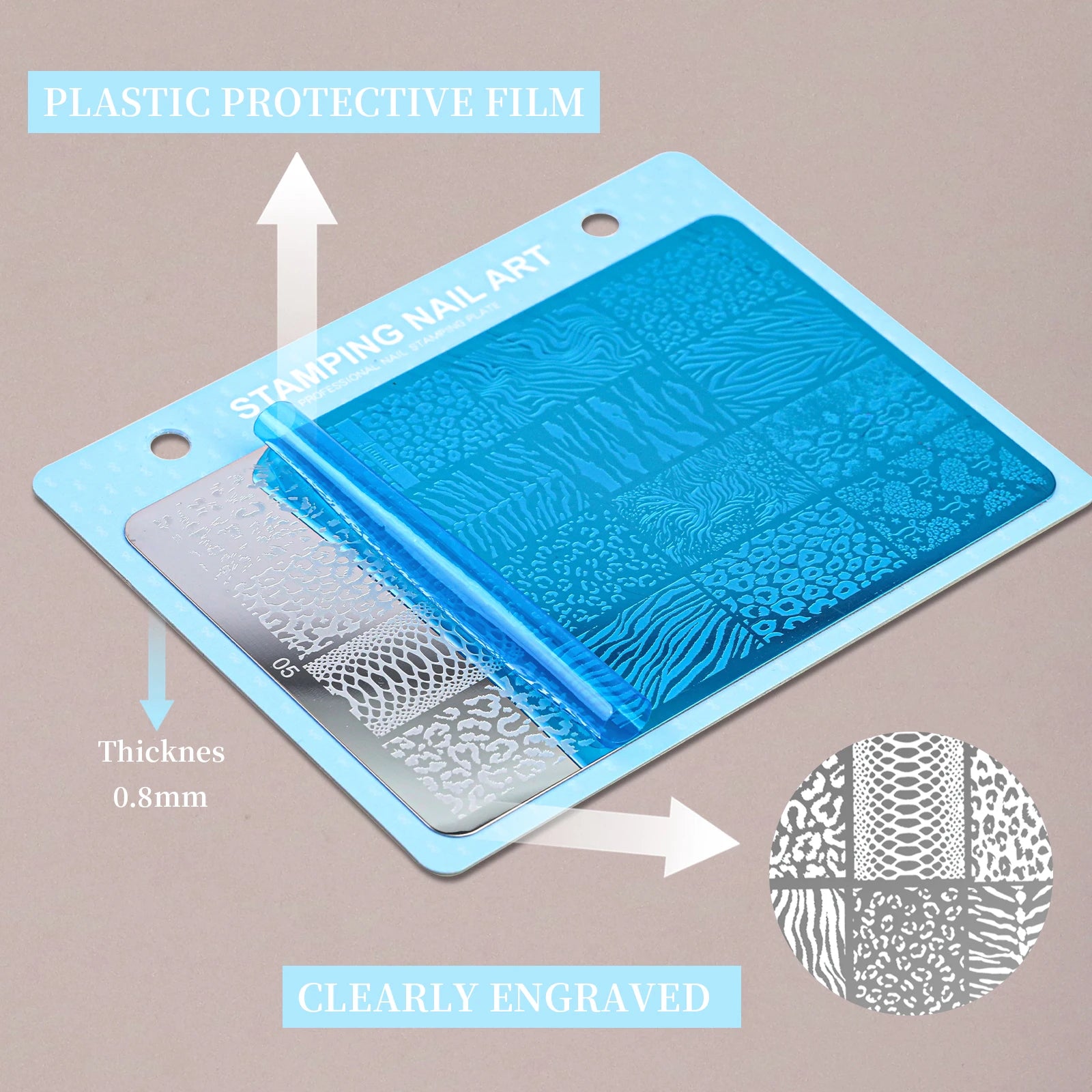 Misscheering Nail Stamping Plate — Leopard and Snake Pattern Stencil