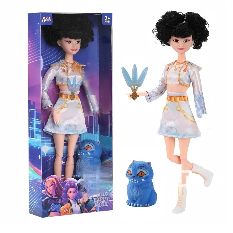 Barnewa 12 Inch Hunter Figure Set — Fashion Doll with Tiger Pet & Accessories